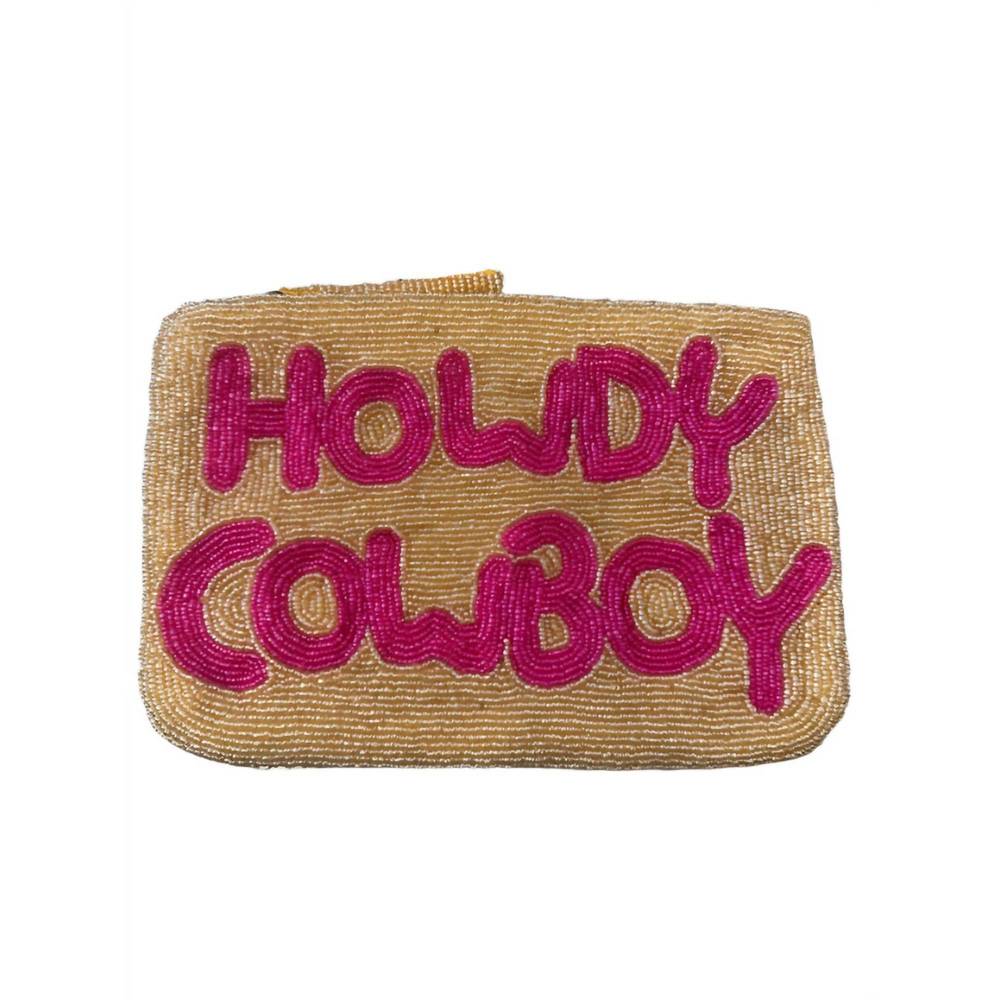 NEW THE JACKSONS beaded purse in hello cowboy